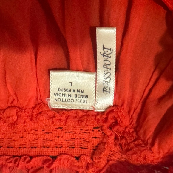 Adorable ruffles tank.  Not bright orange but subtle orange and peach vibes - Picture 2 of 2